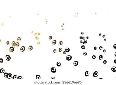 Light Yellow, Orange vector texture with disks. Abstract illustration with colored bubbles in nature style. Design for business adverts.