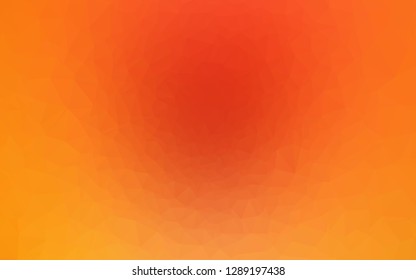 Light Yellow, Orange vector triangle mosaic template. Triangular geometric sample with gradient.  Completely new design for your business.