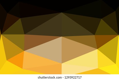 Light Yellow, Orange vector triangle mosaic template. A completely new color illustration in a vague style. Textured pattern for background.