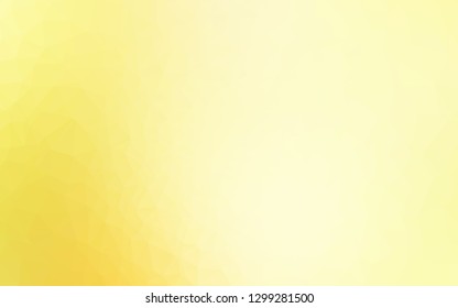 Light Yellow, Orange vector triangle mosaic template. A vague abstract illustration with gradient. Completely new design for your business.