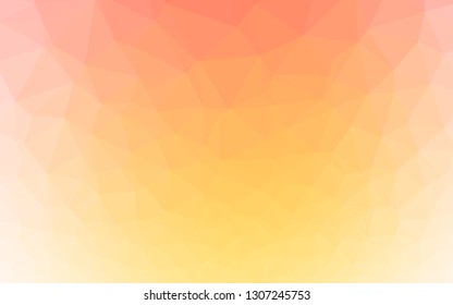 Light Yellow, Orange vector triangle mosaic cover. Shining colored illustration in a Brand new style. Elegant pattern for a brand book.
