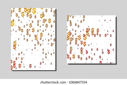 Light Yellow, Orangevector background for presentations. Abstract booklet on colored background with gradient. Completely new template for your brand book.