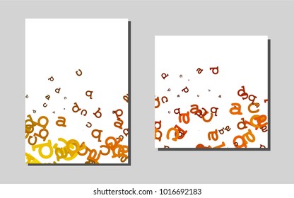 Light Yellow, Orangevector background for presentations. Glitter abstract design concept with text box. The pattern can be used for any ad, booklets.