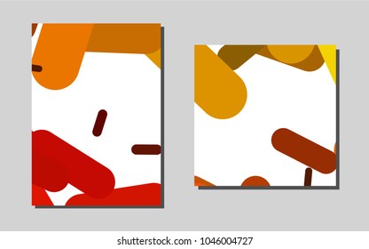 Light Yellow, Orangevector banner for websites. Booklet with textbox on colorful abstract background. Pattern can be used as a template for calendars.