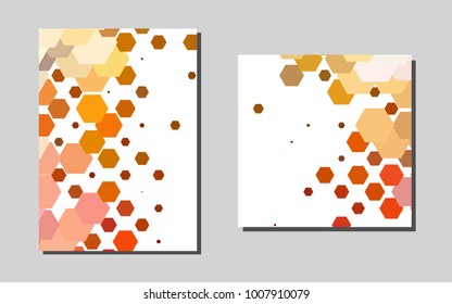 Light Yellow, Orangevector layout for Leaflets. Booklet with textbox on colorful abstract background. Pattern can be used as a template for calendars.