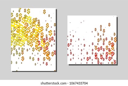 Light Yellow, Orangevector layout for Leaflets. Modern abstract design concept with colorful gradient. Pattern can be used as a template for calendars.