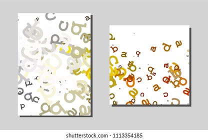 Light Yellow, Orangevector layout for Leaflets. Glitter abstract design concept with text box. The pattern can be used for any ad, booklets.