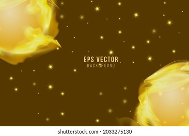 Light yellow planet galaxy backgrounds with brown background. planetary space design elements can use for poster, banner, flyer, pamphlet, leaflet, brochure, catalog, web, site, website, presentation
