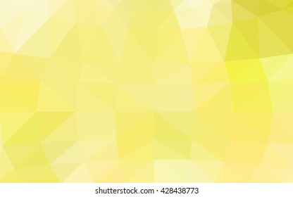 Light yellow polygonal illustration, which consist of triangles. Triangular design for your business. Geometric background in Origami style with gradient.