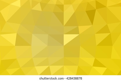 Light yellow polygonal illustration, which consist of triangles. Triangular design for your business. Geometric background in Origami style with gradient.