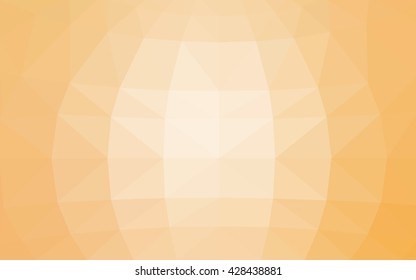 Light yellow polygonal illustration, which consist of triangles. Triangular design for your business. Geometric background in Origami style with gradient.