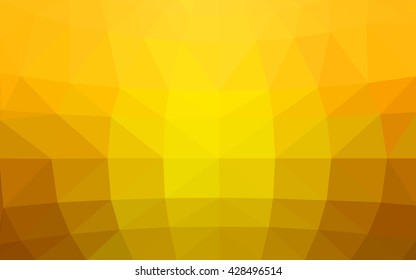Light yellow polygonal illustration, which consist of triangles. Triangular design for your business. Geometric background in Origami style with gradient.