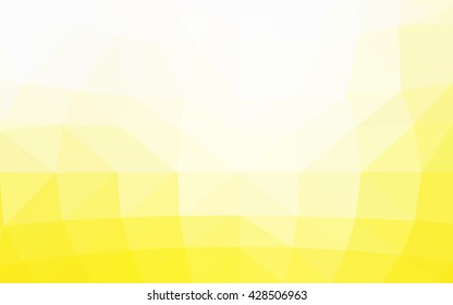 Light yellow polygonal illustration, which consist of triangles. Triangular design for your business. Geometric background in Origami style with gradient.