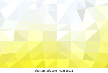Light yellow polygonal illustration, which consist of triangles. Triangular design for your business. Geometric background in Origami style with gradient.