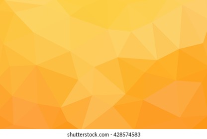 Light yellow polygonal illustration, which consist of triangles. Triangular design for your business. Geometric background in Origami style with gradient.