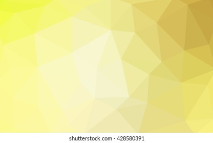 Light yellow polygonal illustration, which consist of triangles. Triangular design for your business. Geometric background in Origami style with gradient.