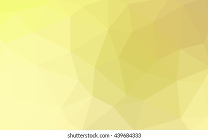 Light yellow polygonal illustration, which consist of triangles. Triangular design for your business. Geometric background in Origami style with gradient.
