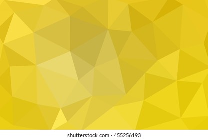 Light yellow polygonal illustration, which consist of triangles. Triangular design for your business. Geometric background in Origami style with gradient.