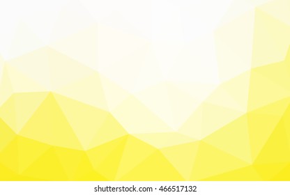 Light yellow polygonal illustration, which consist of triangles. Triangular design for your business. Geometric background in Origami style with gradient.