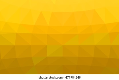 Light yellow polygonal illustration, which consist of triangles. Triangular design for your business. Geometric background in Origami style with gradient.