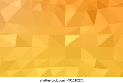 Light yellow polygonal illustration, which consist of triangles. Triangular design for your business. Geometric background in Origami style with gradient.