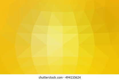 Light yellow polygonal illustration, which consist of triangles. Triangular design for your business. Geometric background in Origami style with gradient.