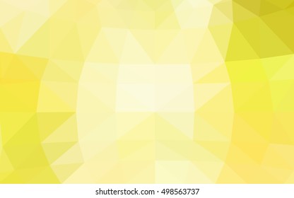 Light yellow polygonal illustration, which consist of triangles. Triangular design for your business. Geometric background in Origami style with gradient.