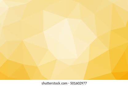 Light yellow polygonal illustration, which consist of triangles. Triangular design for your business. Geometric background in Origami style with gradient.