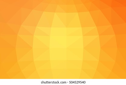 Light yellow polygonal illustration, which consist of triangles. Triangular design for your business. Geometric background in Origami style with gradient.