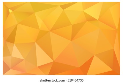 Light Yellow Polygonal Illustration, Which Consist Of Triangles. Triangular Pattern For Your Business Design. Geometric Background In Origami Style With Gradient. 