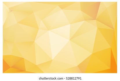 Light yellow polygonal illustration, which consist of triangles. Triangular pattern for your business design. Geometric background in Origami style with gradient. 