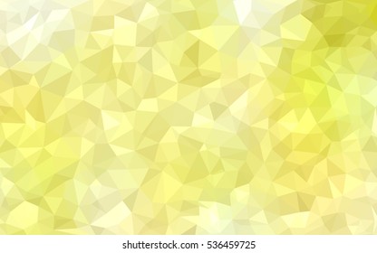 Light Yellow polygonal illustration, which consist of triangles. Triangular pattern for your business design. Geometric background in Origami style with gradient. 