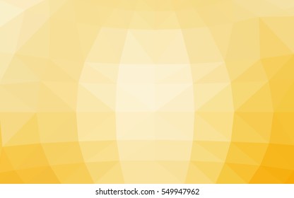 Light yellow polygonal illustration, which consist of triangles. Triangular design for your business. Geometric background in Origami style with gradient.