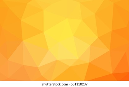 Light yellow polygonal illustration, which consist of triangles. Triangular design for your business. Geometric background in Origami style with gradient.