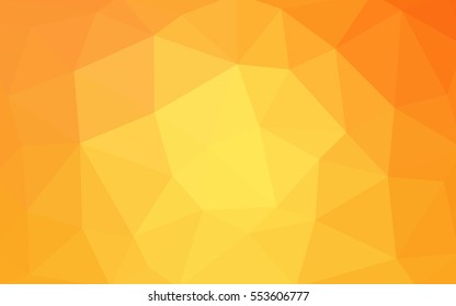 Light yellow polygonal illustration, which consist of triangles. Triangular design for your business. Geometric background in Origami style with gradient.