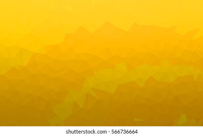 Light Yellow polygonal illustration, which consist of triangles. Triangular pattern for your business design. Geometric background in Origami style with gradient. 