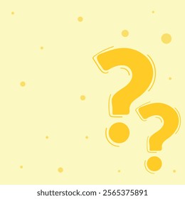 Light Yellow Question Marks on Cream Background