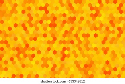 Light yellow, red vector blurry hexagon background design. Geometric background in Origami style with gradient. 