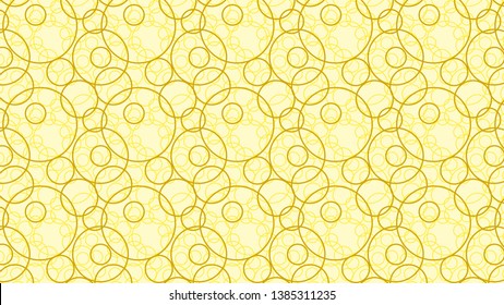 Light Yellow Seamless Overlapping Circles Background Pattern