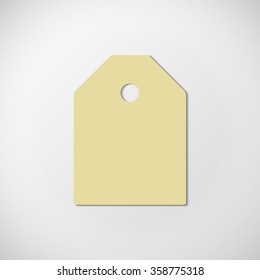 Light yellow tag or label