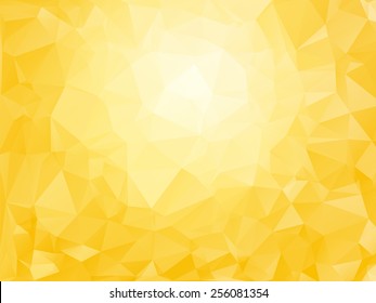 light yellow triangular background with bright circle