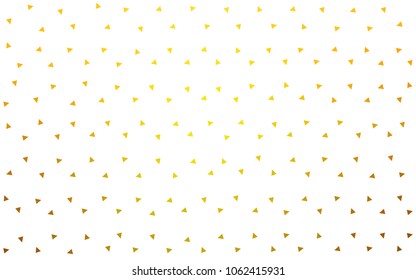 Light Yellow vector abstract colorful background, which consist of triangles. Pattern with colored triangles on white background.