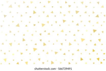 Light Yellow vector abstract colorful background, which consist of triangles. Pattern with colored triangles on white background.