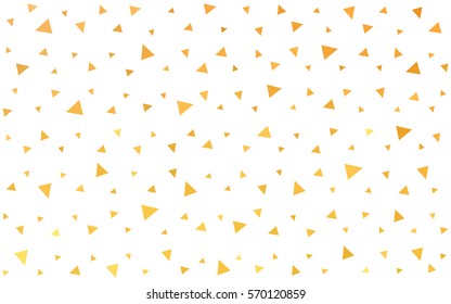 Light Yellow vector abstract colorful background, which consist of triangles. Pattern with colored triangles on white background.
