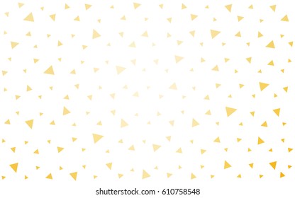 Light Yellow vector abstract colorful background, which consist of triangles. Pattern with colored triangles on white background.