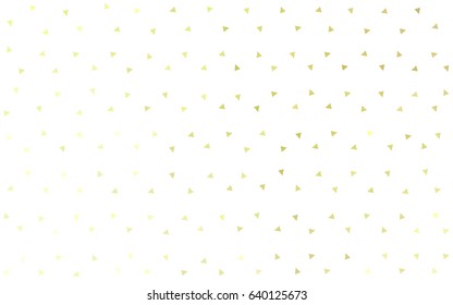 Light Yellow vector abstract colorful background, which consist of triangles. Pattern with colored triangles on white background.