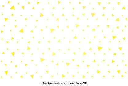 Light Yellow vector abstract colorful background, which consist of triangles. Pattern with colored triangles on white background.