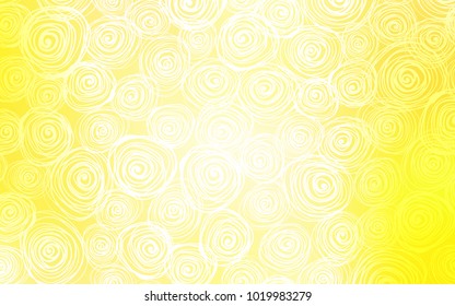 Light Yellow vector abstract doodle background. Decorative shining illustration with doodles on abstract template. The elegant pattern can be used as a part of a brand book.