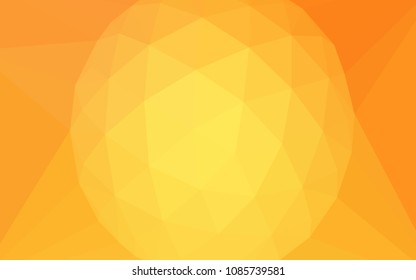 Light Yellow vector abstract mosaic pattern with a diamond. Illustration in halftone style with triangles. A new texture for your web site.