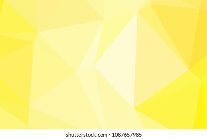Light Yellow vector abstract mosaic background. Elegant bright polygonal illustration with gradient. That new template can be used for your brand book.
